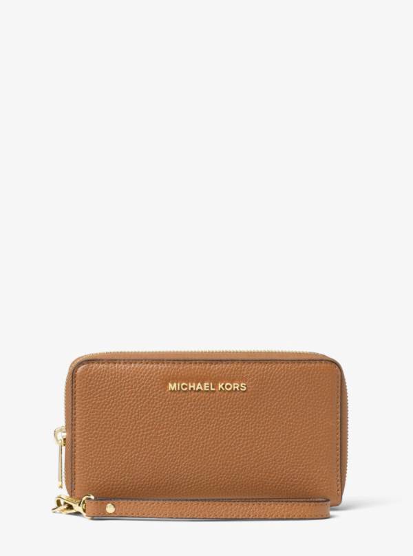 Damske Penazenky Michael Kors Large Leather Smartphone Wristlet Hnede - Doplnky Michael Kors Sleva | NAUEC-9074